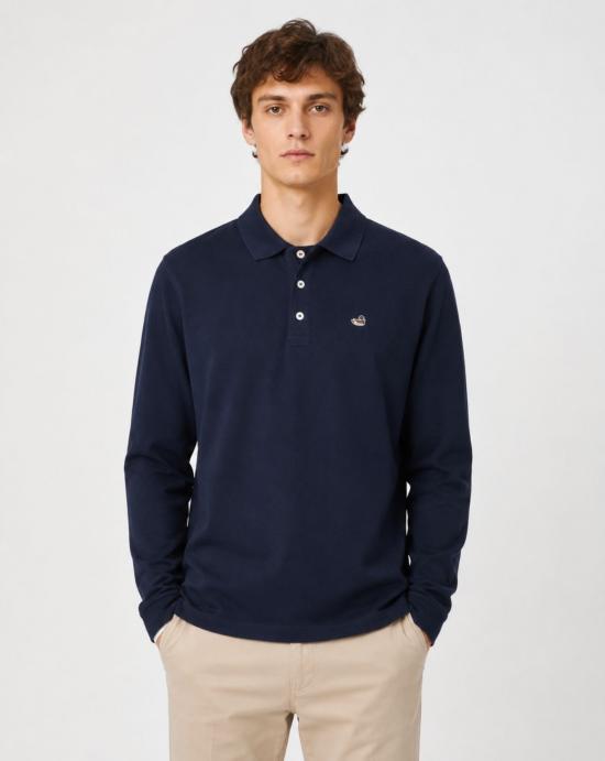 26FW 에드몬드 스튜디오 폴로 티셔츠 3262001590 PLAIN NAVY - EDMMOND STUDIOS