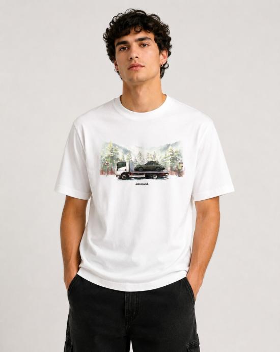 26FW 에드몬드 스튜디오 반팔 티셔츠 3263036010 PLAIN OFF WHITE - EDMMOND STUDIOS