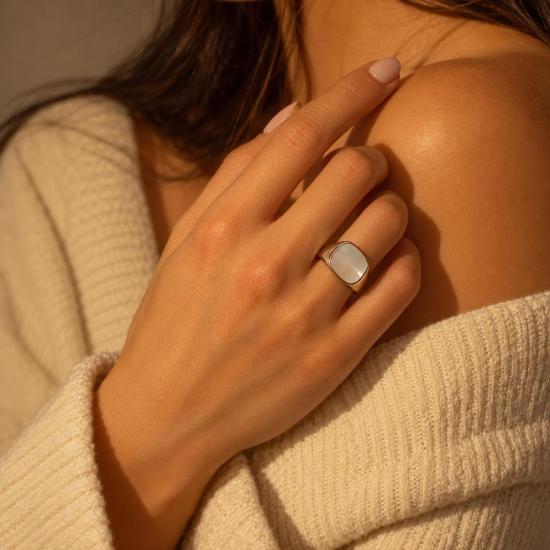  밀크 앤 로즈 반지 밀크 & 로즈 카레 진주 - MILK & ROSE