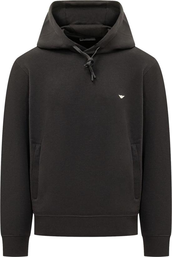 26FW 엠포리오 아르마니 후드 티셔츠 EM004531AF10013UC001 BLACK