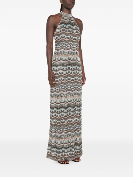 26FW 미소니 롱 원피스 DS26WG29 BK01KSSMSPO Marrone - MISSONI