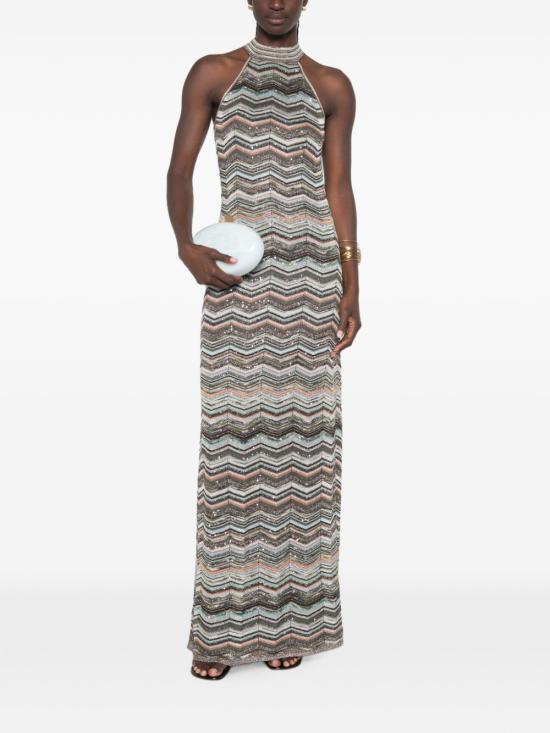 26FW 미소니 롱 원피스 DS26WG29 BK01KSSMSPO Marrone - MISSONI