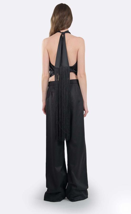  논살란트 레이블 블라우스 Nonchalant Label Freya 탑 블랙 - NONCHALANT LABEL
