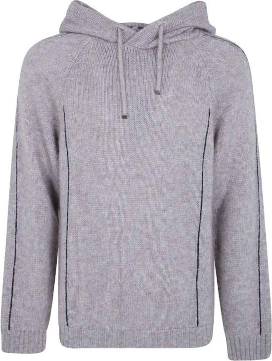 26FW 조르지오 아르마니 후드 티셔츠 GM004426AF30079M1021 LICHTGREY
