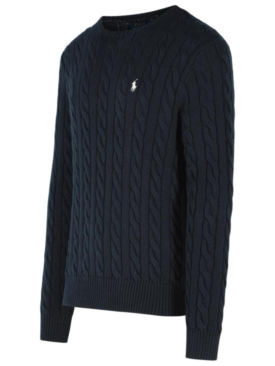 26FW 폴로 랄프로렌 로고 자수 케이블 니트 스웨터 710775885555 Navy - POLO RALPH LAUREN