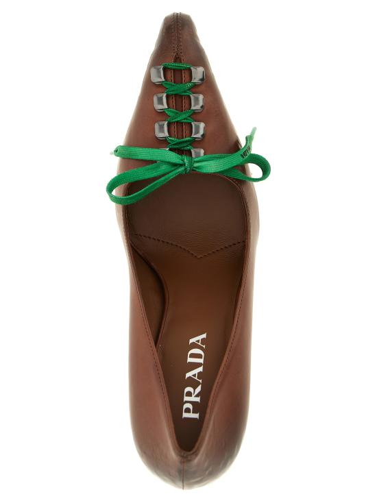 26FW 프라다 앤틱 레더 펌프스 1I612OFA085V69F0324 Brown - PRADA