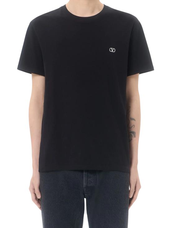 26FW 발렌티노 가라바니 반팔 티셔츠 VMG10VBMM 0NO BLACK - VALENTINO GARAVANI