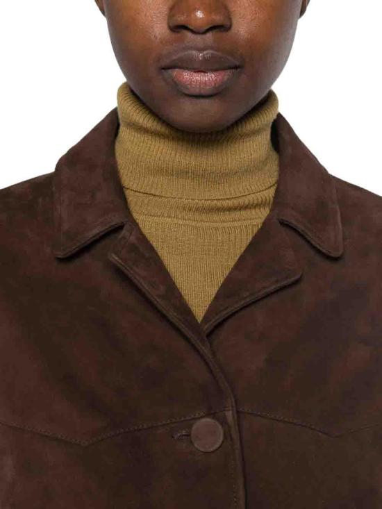 26FW 토리버치 가죽 자켓 176337204 BROWN - TORY BURCH