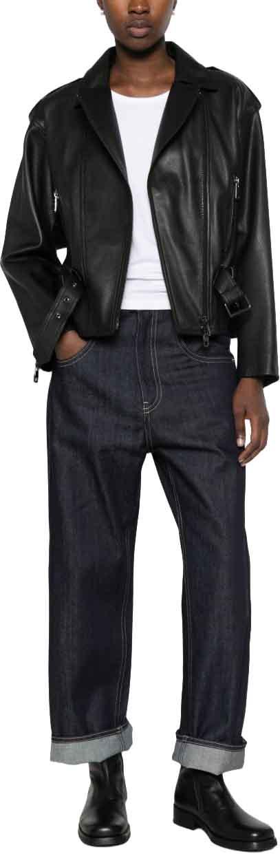 26FW 엠포리오 아르마니 가죽 자켓 EW004958AF27024UC001 BLACK - EMPORIO ARMANI