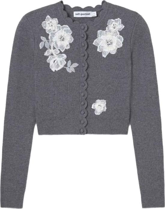 26FW 셀프 포트레이트 니트웨어 AW26150CGRGREY