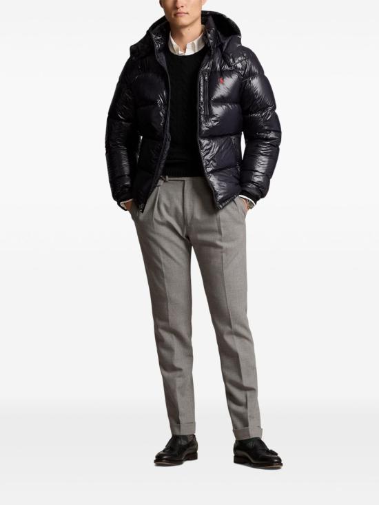 26FW 폴로 랄프로렌 고햄 글로시 다운 자켓 710968281 001 Nero - POLO RALPH LAUREN