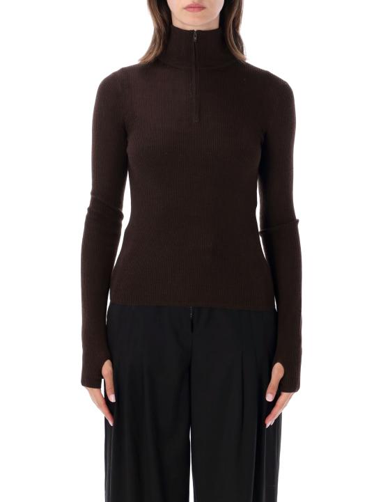 26FW 더프랭키샵 스웨터 KNFS22851200 BROWN BORD BROWN BORDEAUX