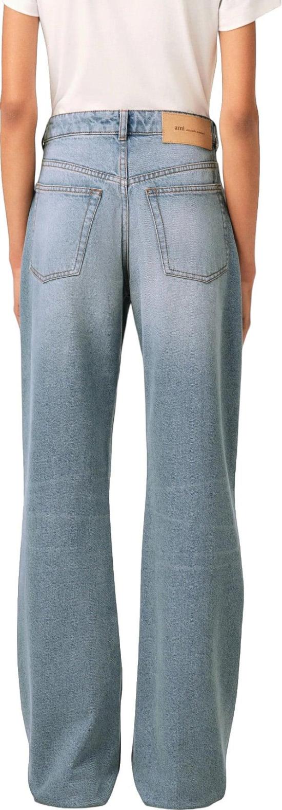 26FW 아미 데님 팬츠 AMIFTR450DE0046480LARGEFITJEANSSTRAIGHTJEANSLIGHTBLUE - AMI