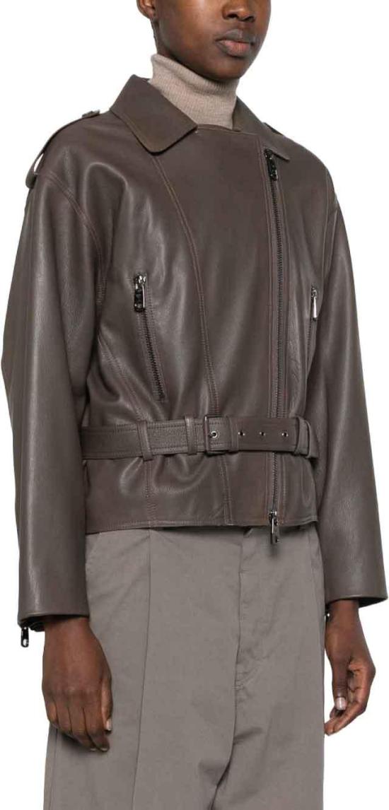 26FW 엠포리오 아르마니 가죽 자켓 EW004958AF27024U6200 BROWN - EMPORIO ARMANI