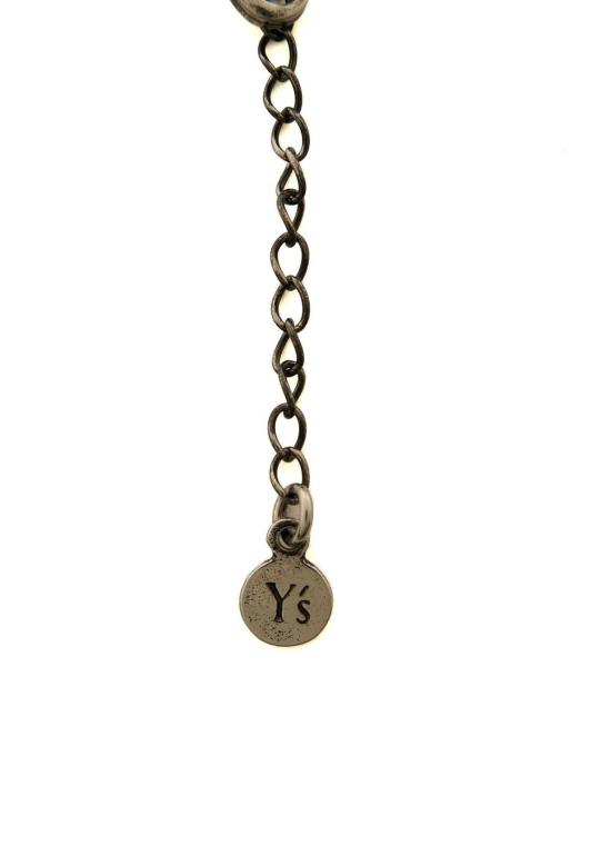  와이즈 요지 야마모토 목걸이/팬던트 Y's 진주와 체인 초커 실버 - Y’S YOHJI YAMAMOTO