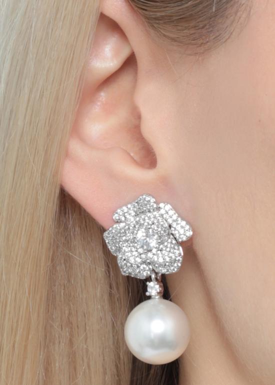 26FW 셀프 포트레이트 주얼리 PF26612ESLMINI CRYSTAL FLOWERSILVER - SELF PORTRAIT