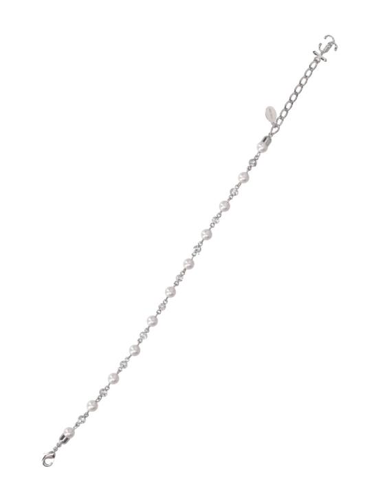 26FW 지미추 주얼리 PEARL CRYSTAL ANKLET XYYSILVER WHITE CRYSTAL - JIMMY CHOO