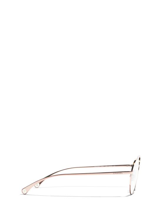 26FW 샤넬 오벌 메탈 안경 CH2209 C226 BEIGE PINK GOLD - CHANEL