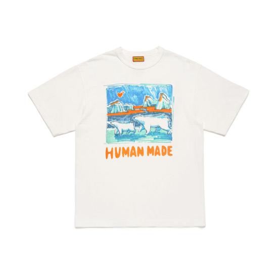 26SS 휴먼메이드 반팔 티셔츠 HM31TE007 WHITE DOM