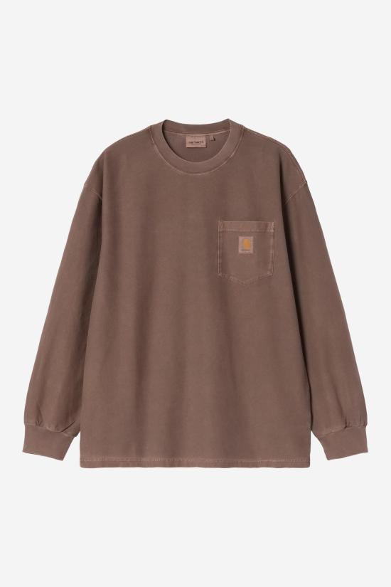 26FW 칼하트 WIP 긴팔 티셔츠 I036862 47GD TABACCO GARMENT DYED DOM