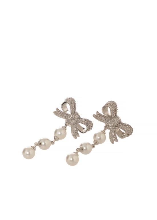 26FW 셀프 포트레이트 주얼리 PF26601ESLCRYSTAL BOW PEARLSILVER - SELF PORTRAIT