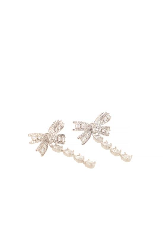 26FW 셀프 포트레이트 주얼리 PF26602ESLCRYSTAL BOWSILVER - SELF PORTRAIT