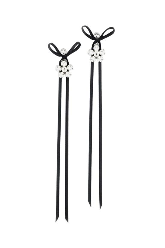 26FW 시몬로샤 주얼리 ERG611B0907PEARLCRYSTALBLACK
