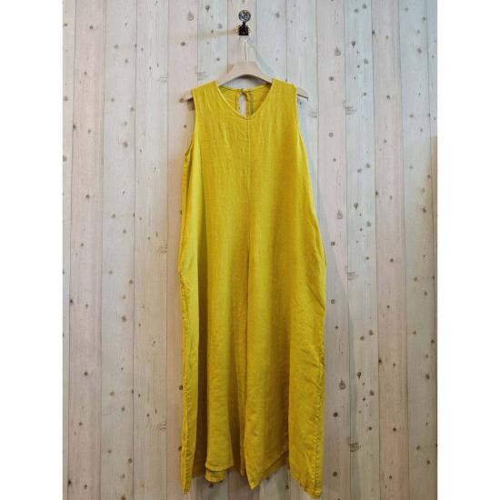 Linen & More 미디 원피스 린넨 & 기타 100% 린넨  Amarillo