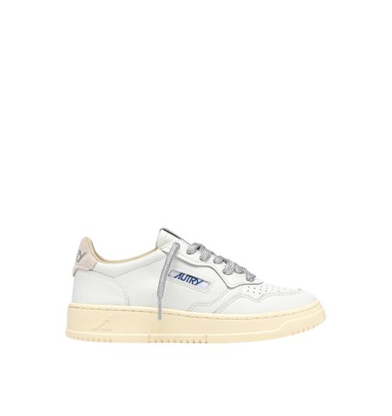 26FW 오트리 메달리스트 로우 레더 스니커즈 AULWSW03 WHT SILVER