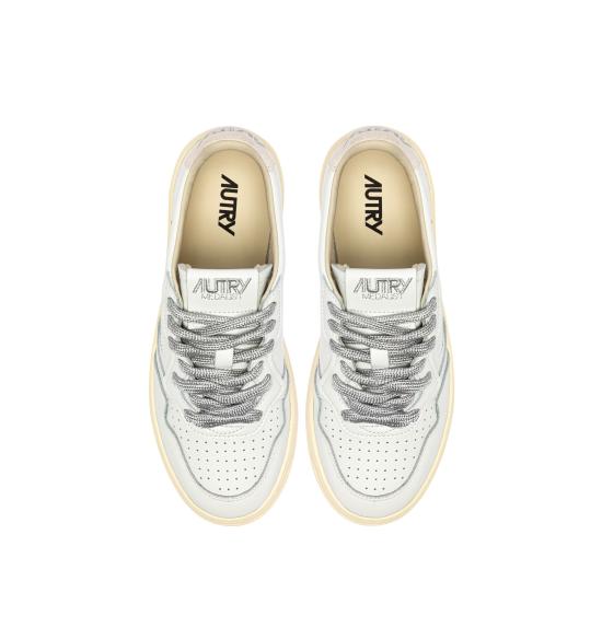 26FW 오트리 메달리스트 로우 레더 스니커즈 AULWSW03 WHT SILVER - AUTRY