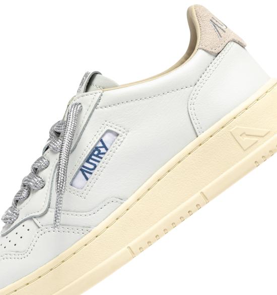 26FW 오트리 메달리스트 로우 레더 스니커즈 AULWSW03 WHT SILVER - AUTRY