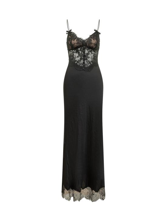 26FW 셀프 포트레이트 롱 원피스 AW26023MAB BLACK