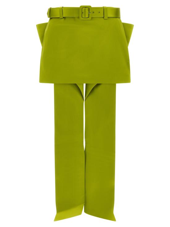 26FW 셀프 포트레이트 롱 스커트 AW26008SKGGREEN