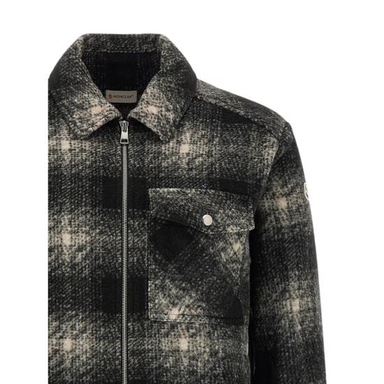 26FW 몽클레어 긴팔 셔츠 89BKB 2F000 35 F99 BLACK GREY - MONCLER