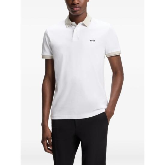26FW 보스 폴로 티셔츠 50564688 100 WHITE NEUTRALS - BOSS