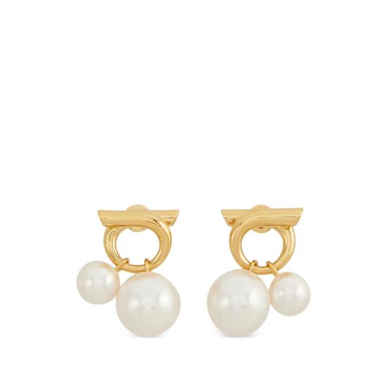 26FW 살바토레 페라가모 이어링 760805 0780384 OROWH GOLD WHITE