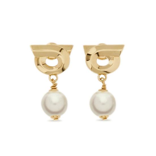 26FW 살바토레 페라가모 이어링 760780 0776601 OROPE GOLD WHITE