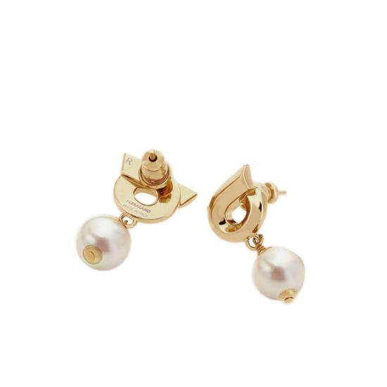 26FW 살바토레 페라가모 이어링 760780 0776601 OROPE GOLD WHITE - SALVATORE FERRAGAMO