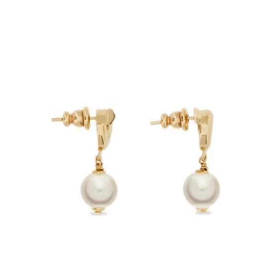 26FW 살바토레 페라가모 이어링 760780 0776601 OROPE GOLD WHITE - SALVATORE FERRAGAMO