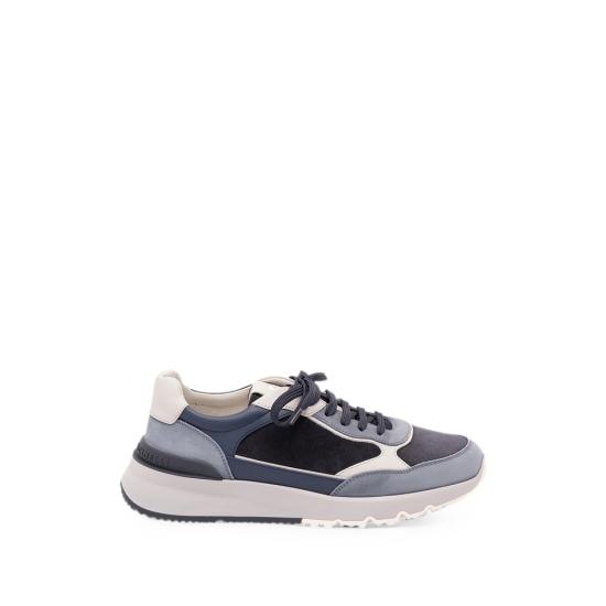 26FW 브루넬로 쿠치넬리 누벅 레더 스웨이드 러닝 스니커즈 MZUSNEO355 CVV29 BLUE