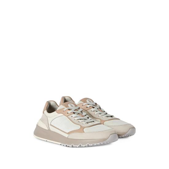 26FW 브루넬로 쿠치넬리 누벅 레더 스웨이드 러닝 스니커즈 MZUSNEO355 CTG72 NEUTRALS - BRUNELLO CUCINELLI