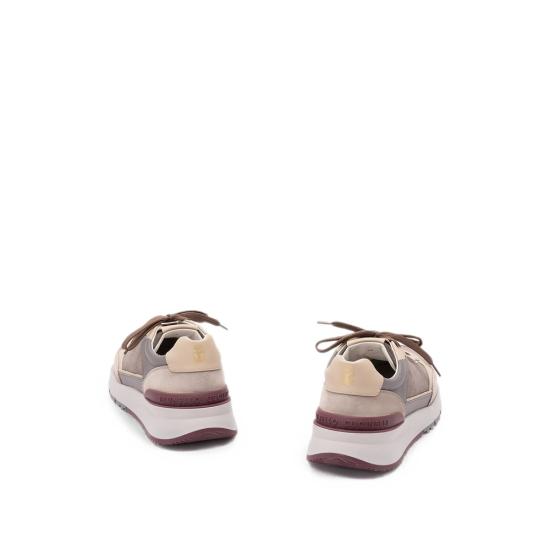 26FW 브루넬로 쿠치넬리 누벅 레더 스웨이드 러닝 스니커즈 MZUSNEO355 CYR60 BROWN NEUTRALS - BRUNELLO CUCINELLI