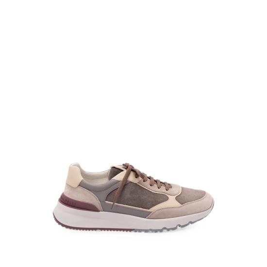 26FW 브루넬로 쿠치넬리 누벅 레더 스웨이드 러닝 스니커즈 MZUSNEO355 CYR60 BROWN NEUTRALS