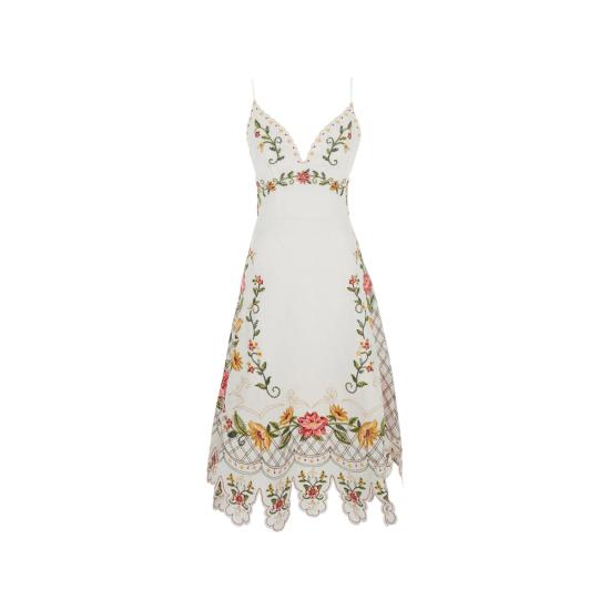 26FW 팜 리오 미디 원피스 355804 L0025 WHITE