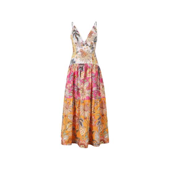 26FW 팜 리오 미디 원피스 355646 25182 PINK ORANGE