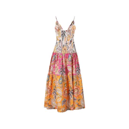 26FW 팜 리오 미디 원피스 355646 25182 PINK ORANGE - FARM RIO