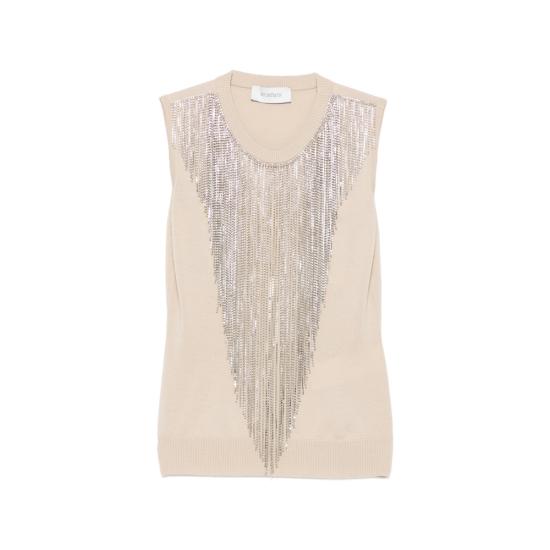 26FW 스포트막스 민소매 티셔츠 SPXCRINE 030F 009 NEUTRALS