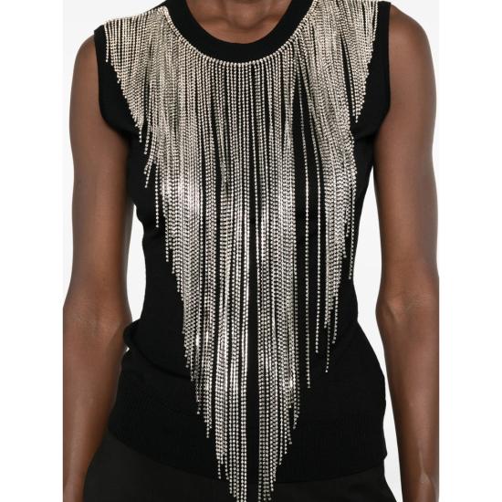 26FW 스포트막스 민소매 티셔츠 SPXCRINE 030F 006 BLACK - SPORTMAX