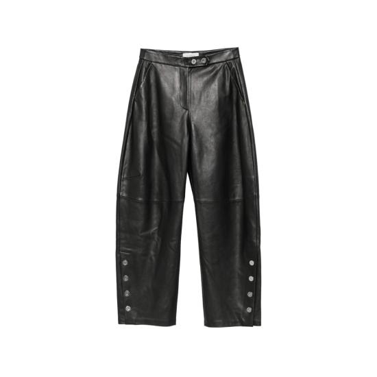 26FW 스포트막스 가죽 팬츠 SPXCINEPRESA 005F 002 BLACK