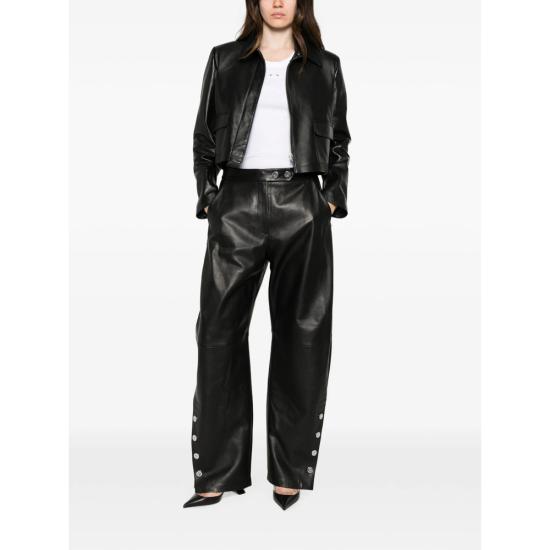 26FW 스포트막스 가죽 팬츠 SPXCINEPRESA 005F 002 BLACK - SPORTMAX